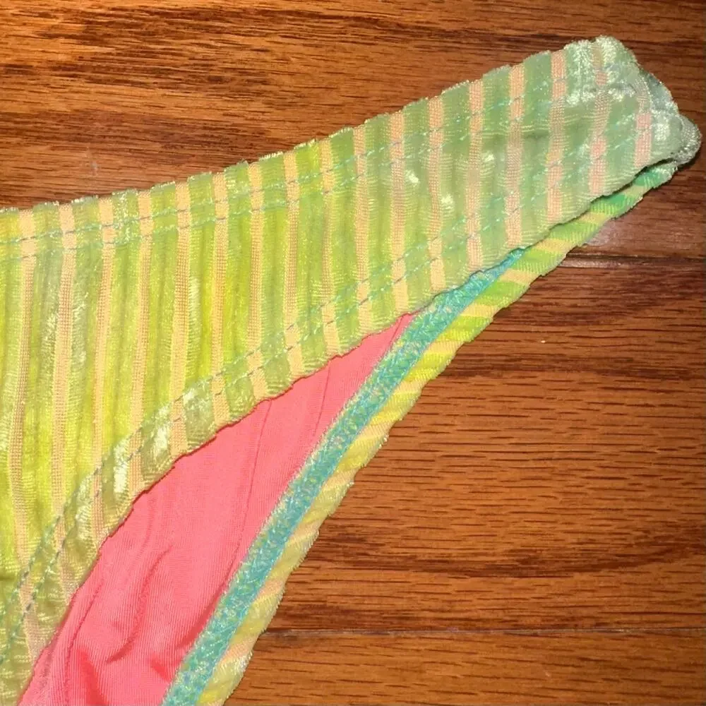 Dippin Daisy’s Velvet Rib Candy Tie Dye Cheeky Bikini Bottom Size Small